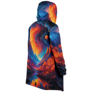 Wonderland Valley Cloak (Black Fur) - Festival Clothing, Rave Outfits, EDM Gear
