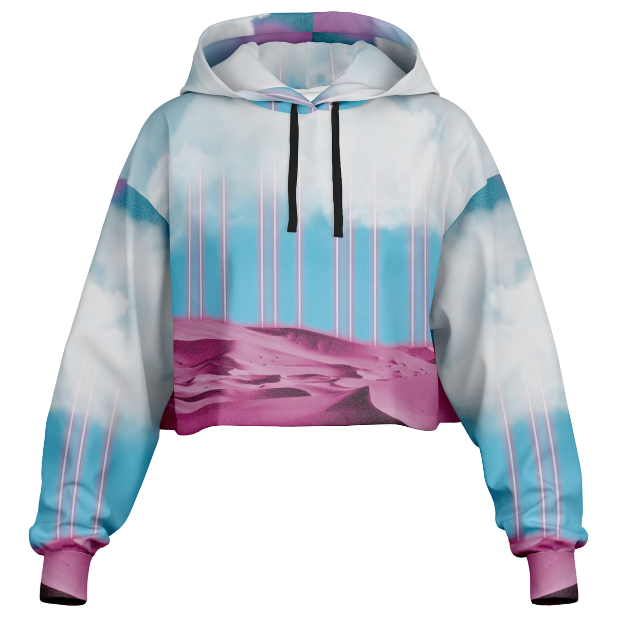 Electric Desert Cropped Hoodie
