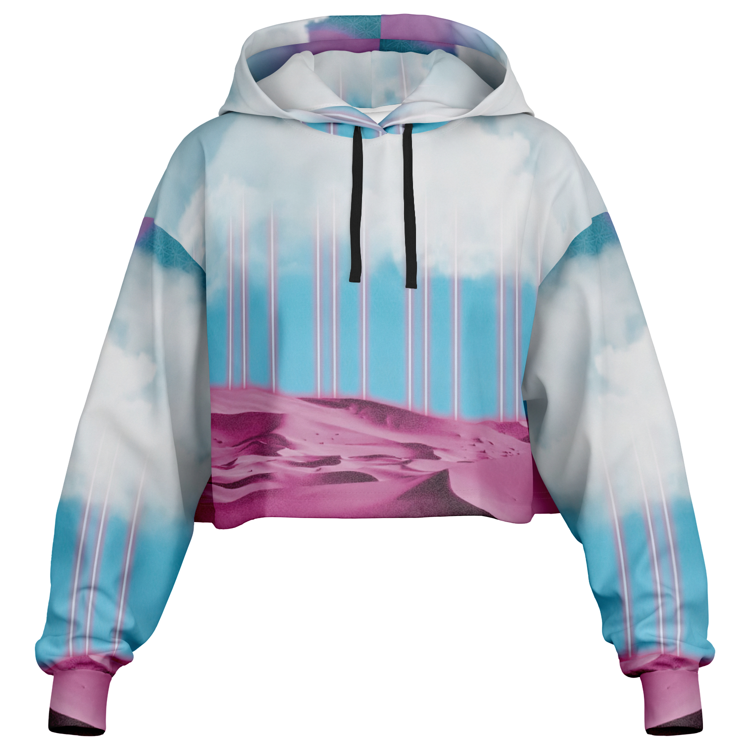 Electric Desert Cropped Hoodie