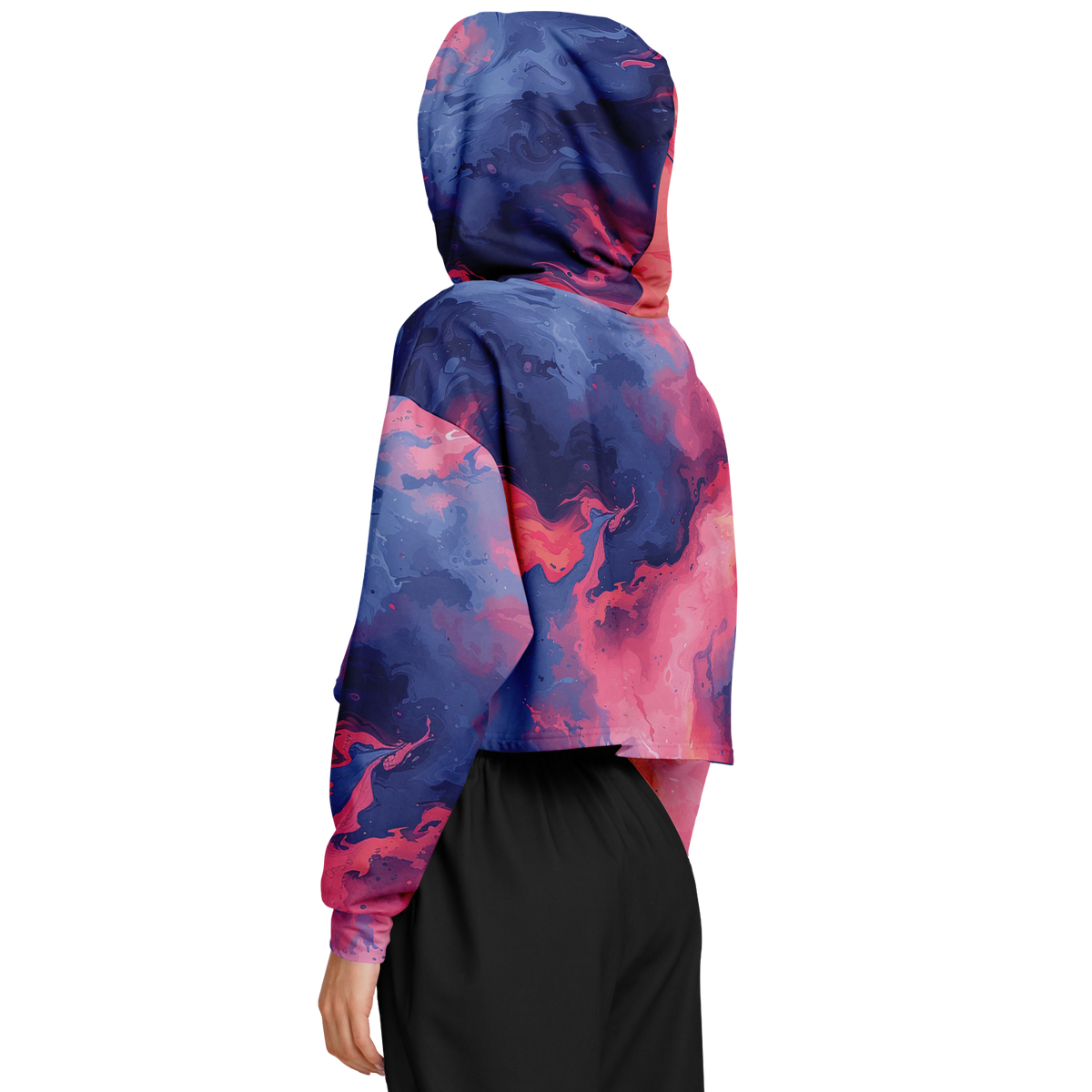 Quantum Tides Cropped Hoodie