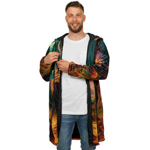 Cosmic Mirage Zip Up Cloak (Black Fur)