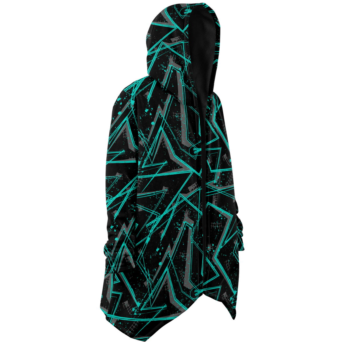 Electrostatic Cloak (Black Fur) - Festival Clothing, Rave Outfits, EDM Gear