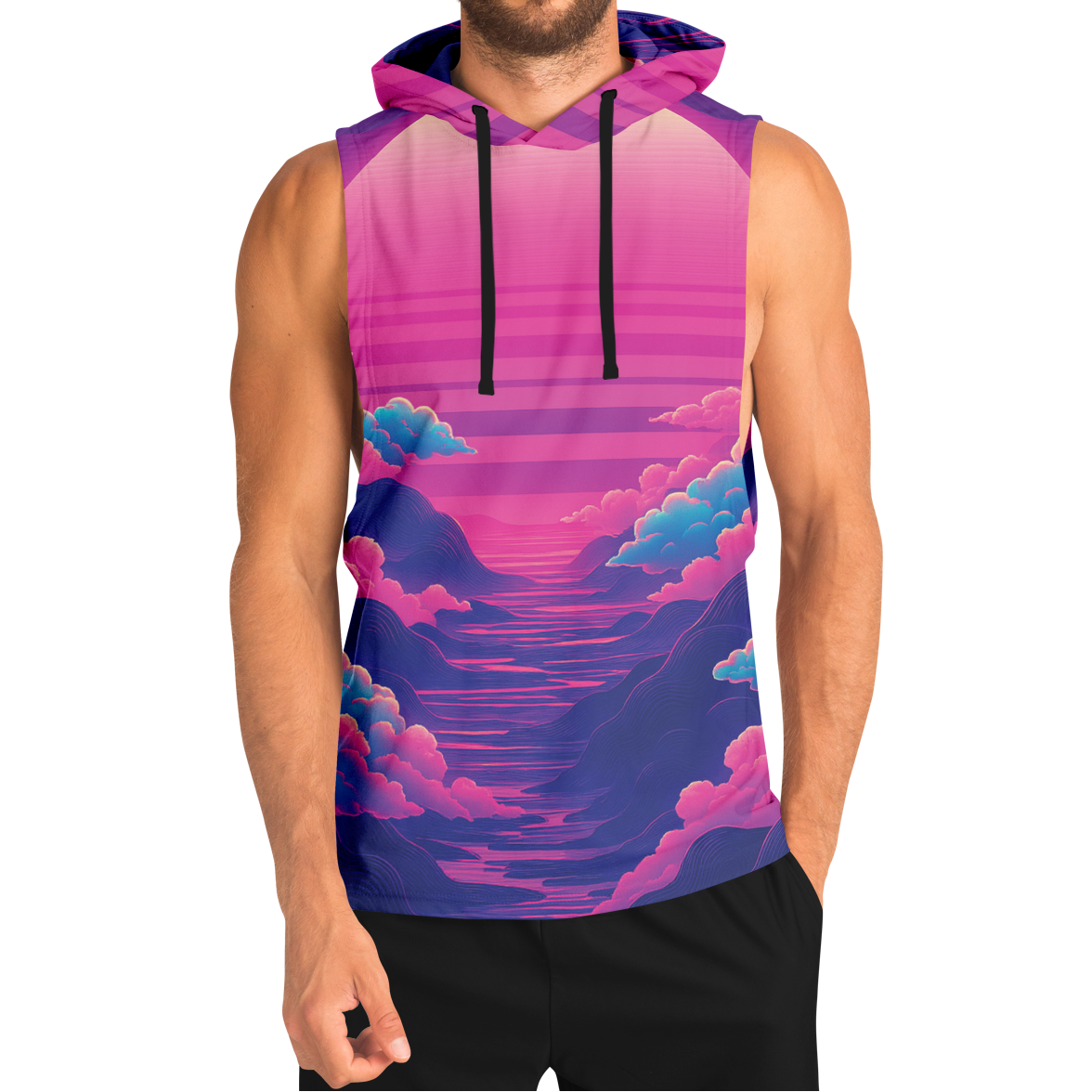 Duskwave Sleeveless Hoodie