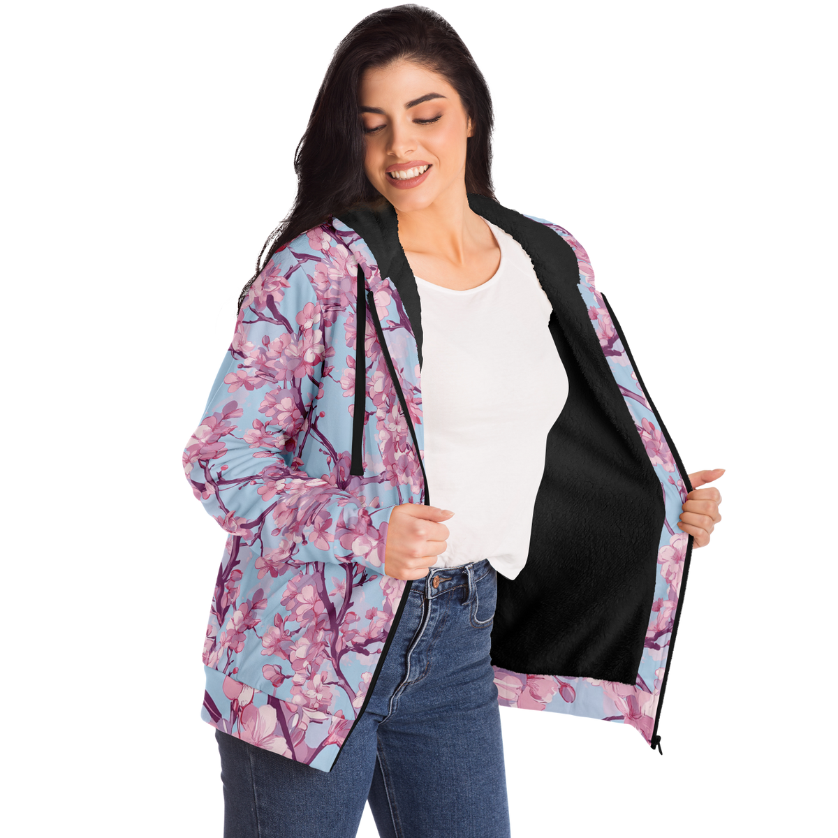 Cherry Blossom Sherpa Hoodie