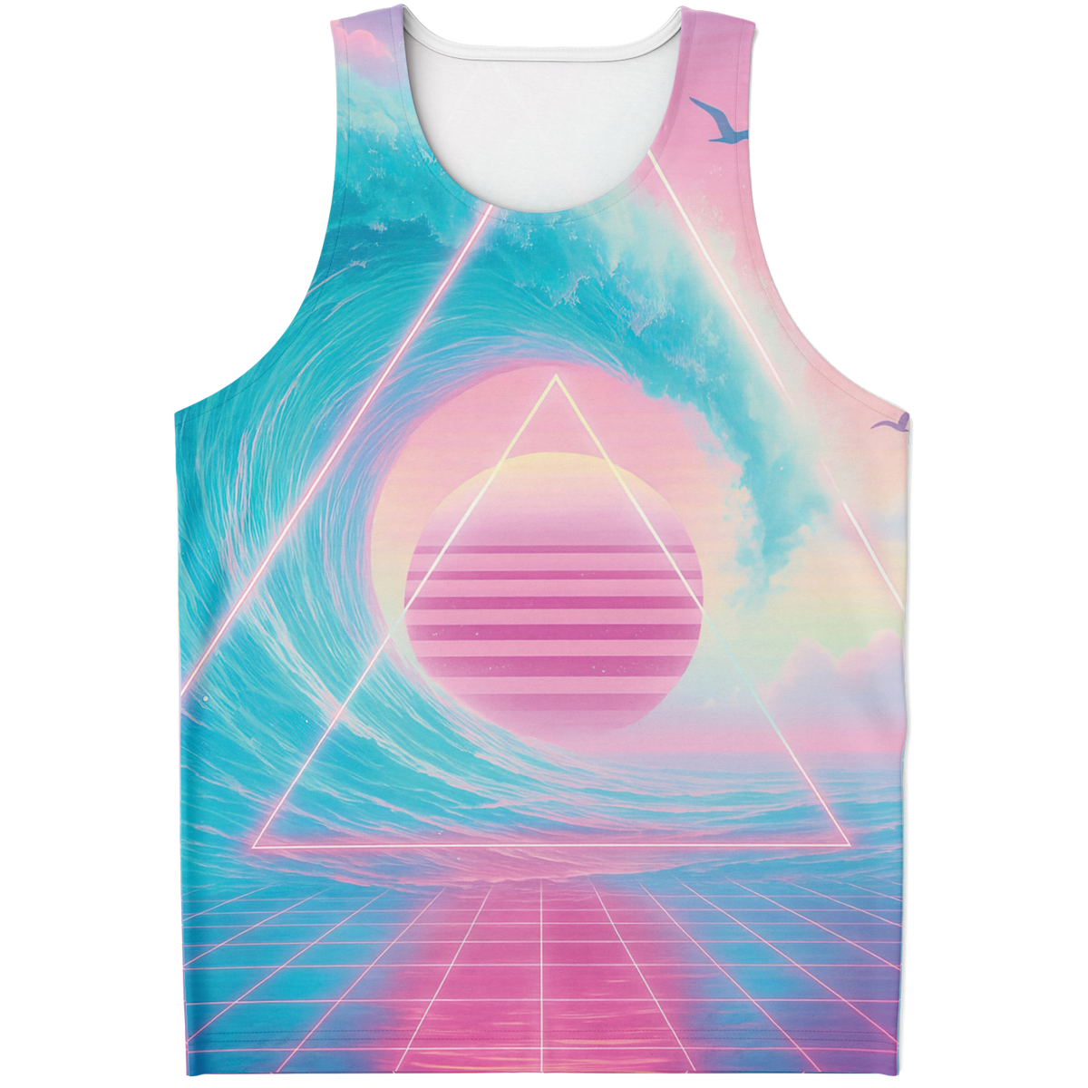 Grid Tide Men's Tank Top