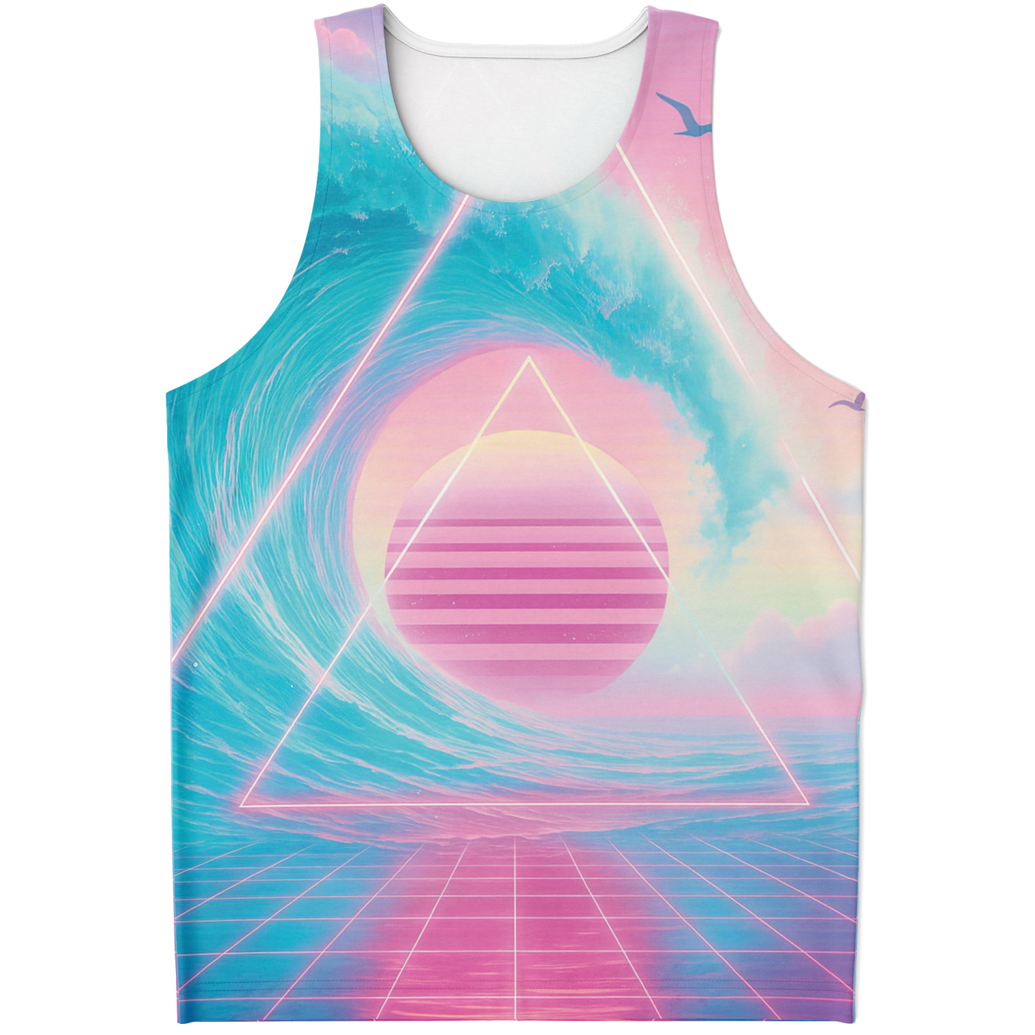 Grid Tide Men's Tank Top