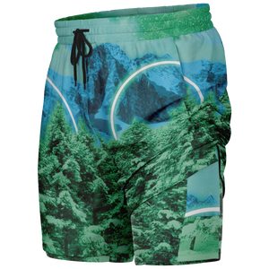 Minty Wonderland Men's 2 in 1 Shorts