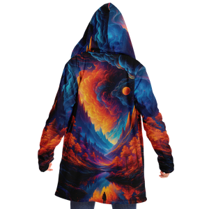 Wonderland Valley Cloak (Black Fur) - Festival Clothing, Rave Outfits, EDM Gear