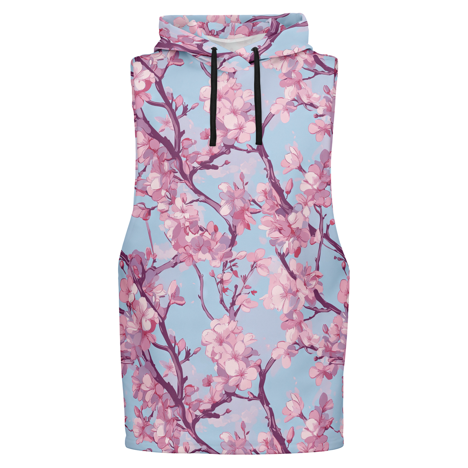 Cherry Blossom Sleeveless Hoodie