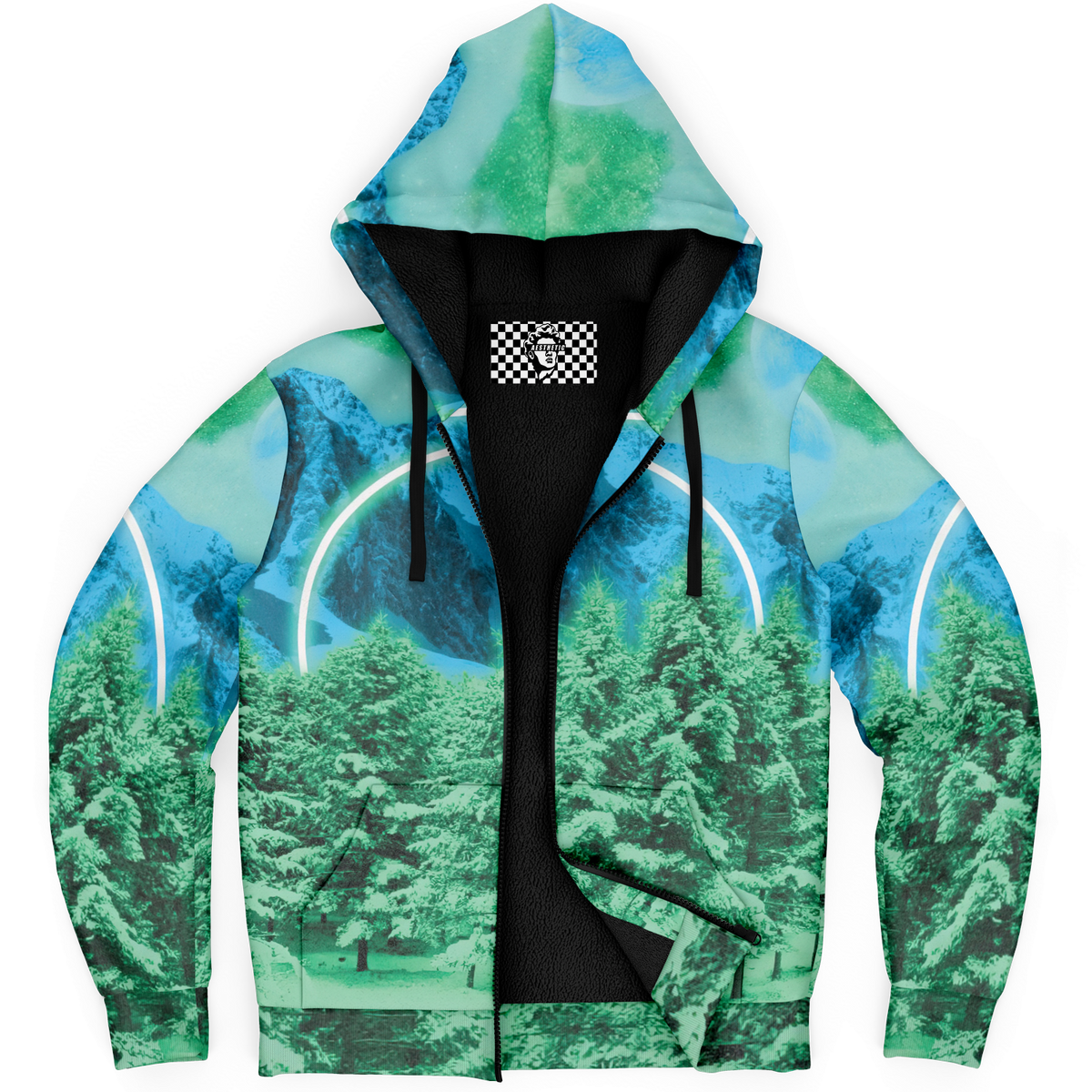 Minty Wonderland Sherpa Hoodie