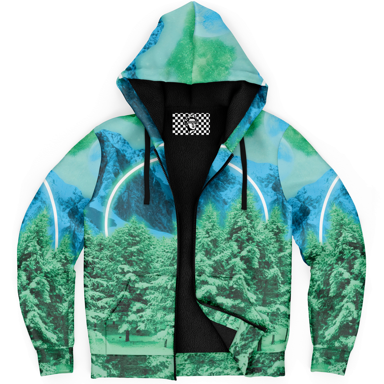 Minty Wonderland Sherpa Hoodie