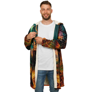 Cosmic Mirage Zip Up Cloak (White Fur)