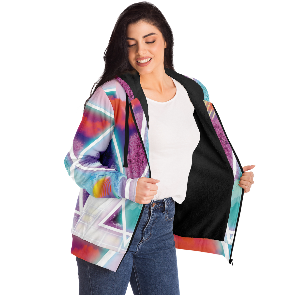 Dimensions Collide Sherpa Hoodie