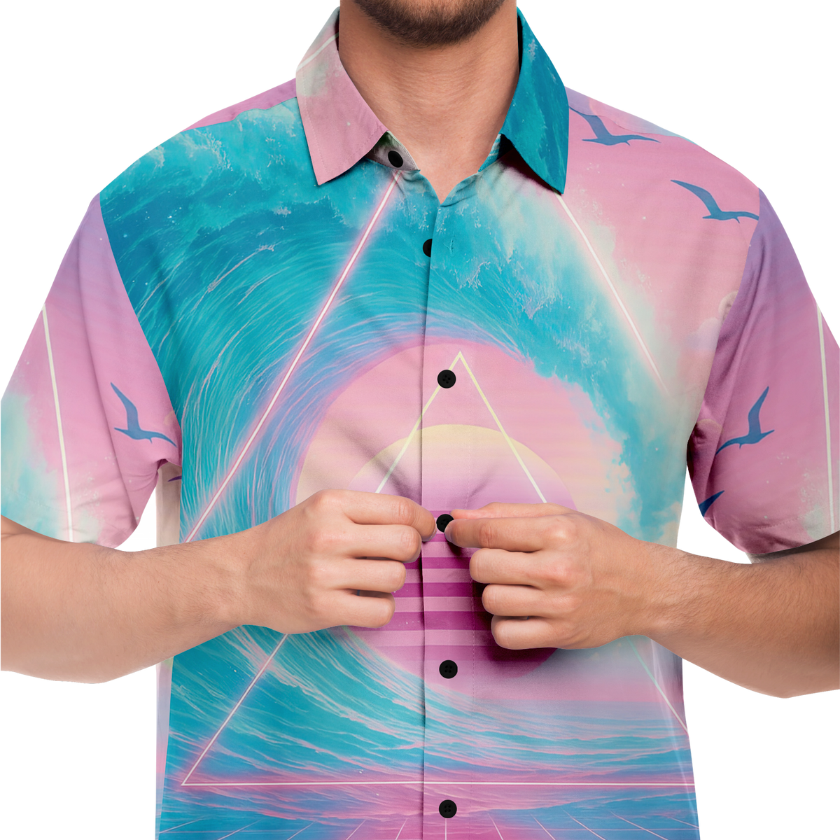 Grid Tide Button Down Shirt