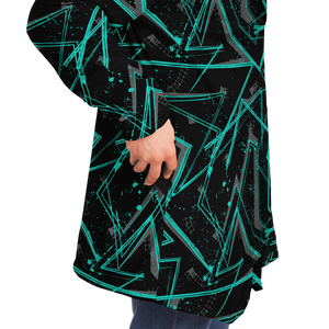 Electrostatic Cloak (Black Fur) - Festival Clothing, Rave Outfits, EDM Gear