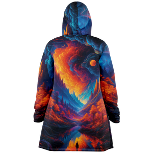 Wonderland Valley Cloak (Black Fur) - Festival Clothing, Rave Outfits, EDM Gear