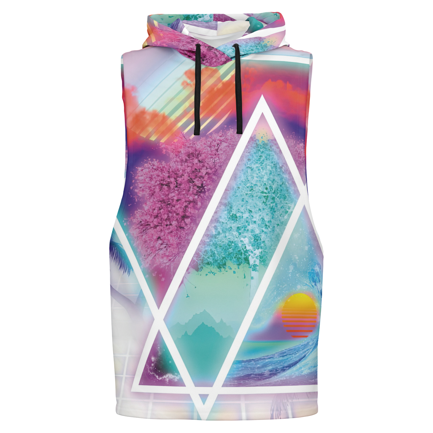 Dimensions Collide Sleeveless Hoodie