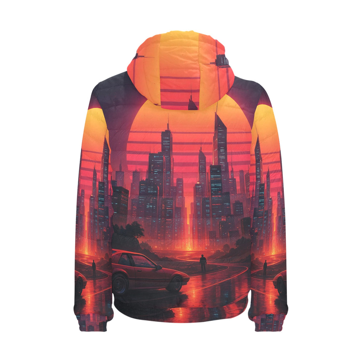 Neon Sunrise Puffer Jacket