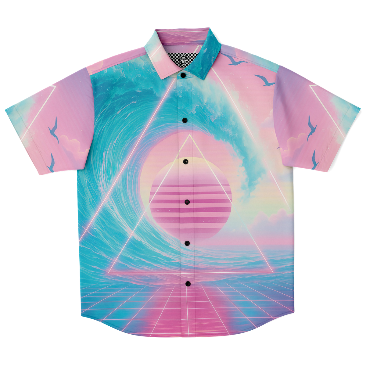 Grid Tide Button Down Shirt