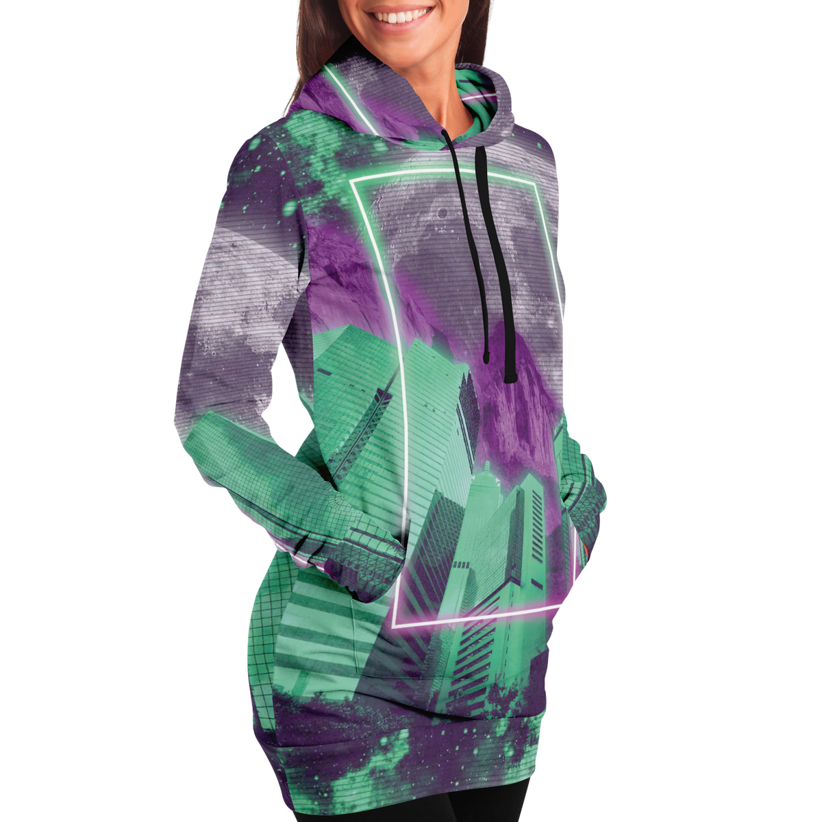 City of Radiance Hoodie Dress