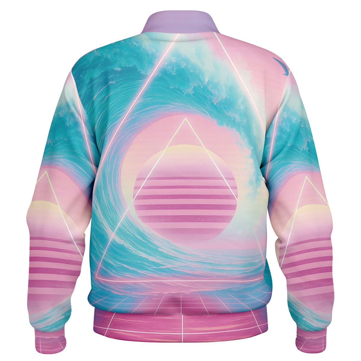 Grid Tide Varsity Jacket