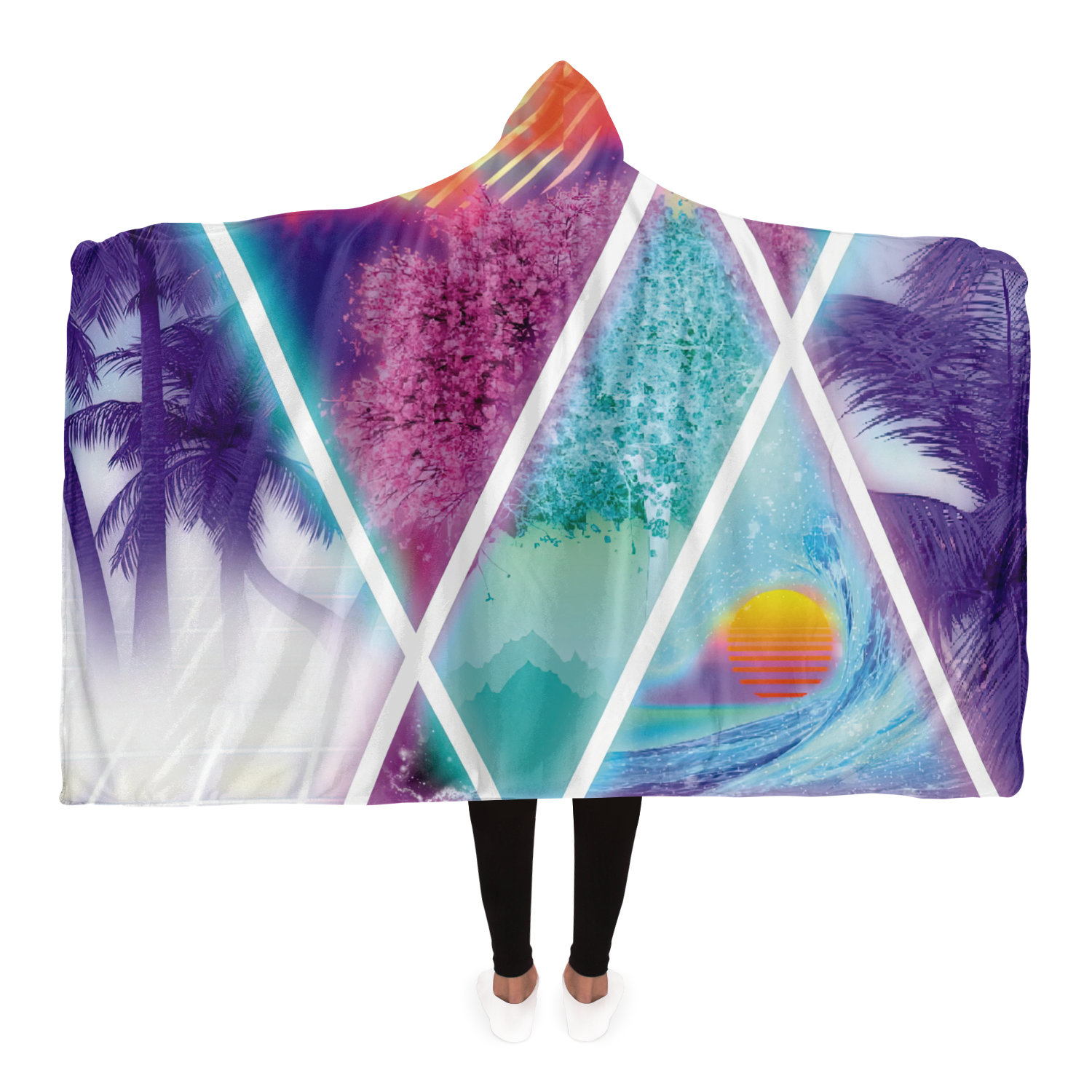 Dimensions Collide Hooded Blanket
