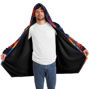 Wonderland Valley Cloak (Black Fur) - Festival Clothing, Rave Outfits, EDM Gear