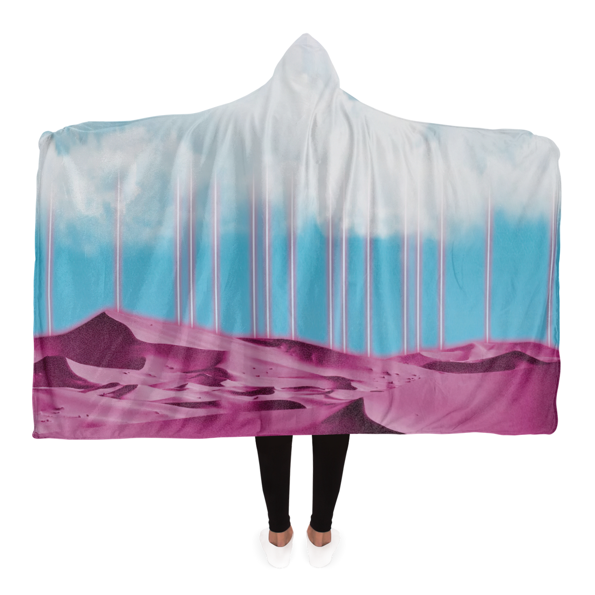 Electric Desert Hooded Blanket
