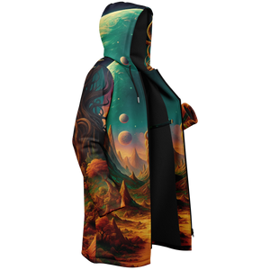 Cosmic Mirage Zip Up Cloak (Black Fur)