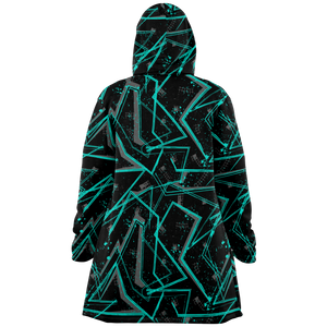 Electrostatic Cloak (Black Fur) - Festival Clothing, Rave Outfits, EDM Gear