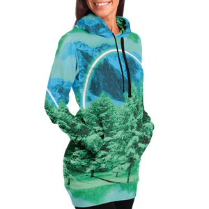 The Minty Wonderland Hoodie Dress