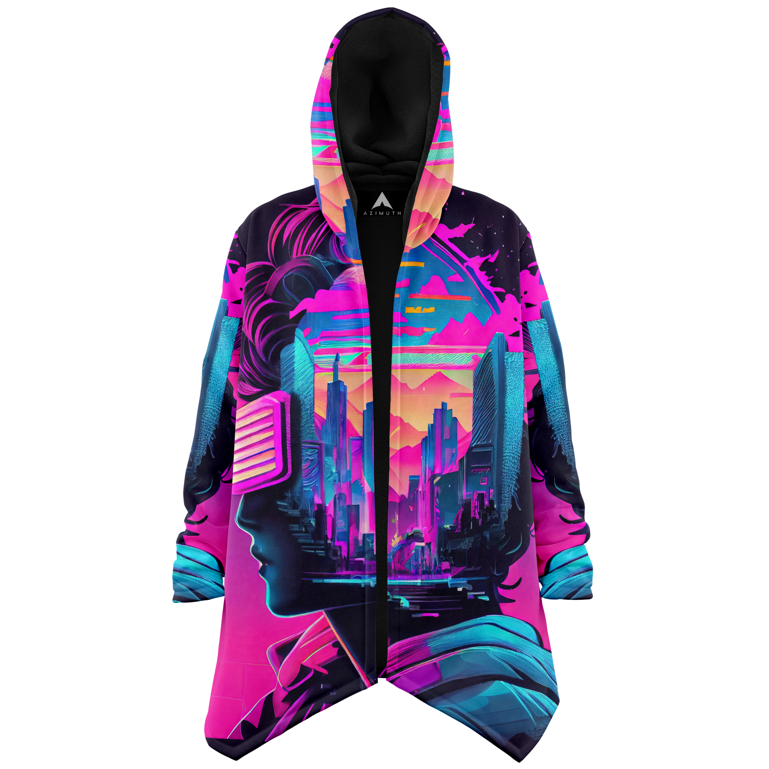 Visionary Cloak (Black Fur) - Festival Clothing, Rave Outfits, EDM Gear