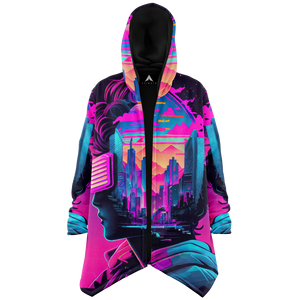 Visionary Cloak (Black Fur) - Festival Clothing, Rave Outfits, EDM Gear