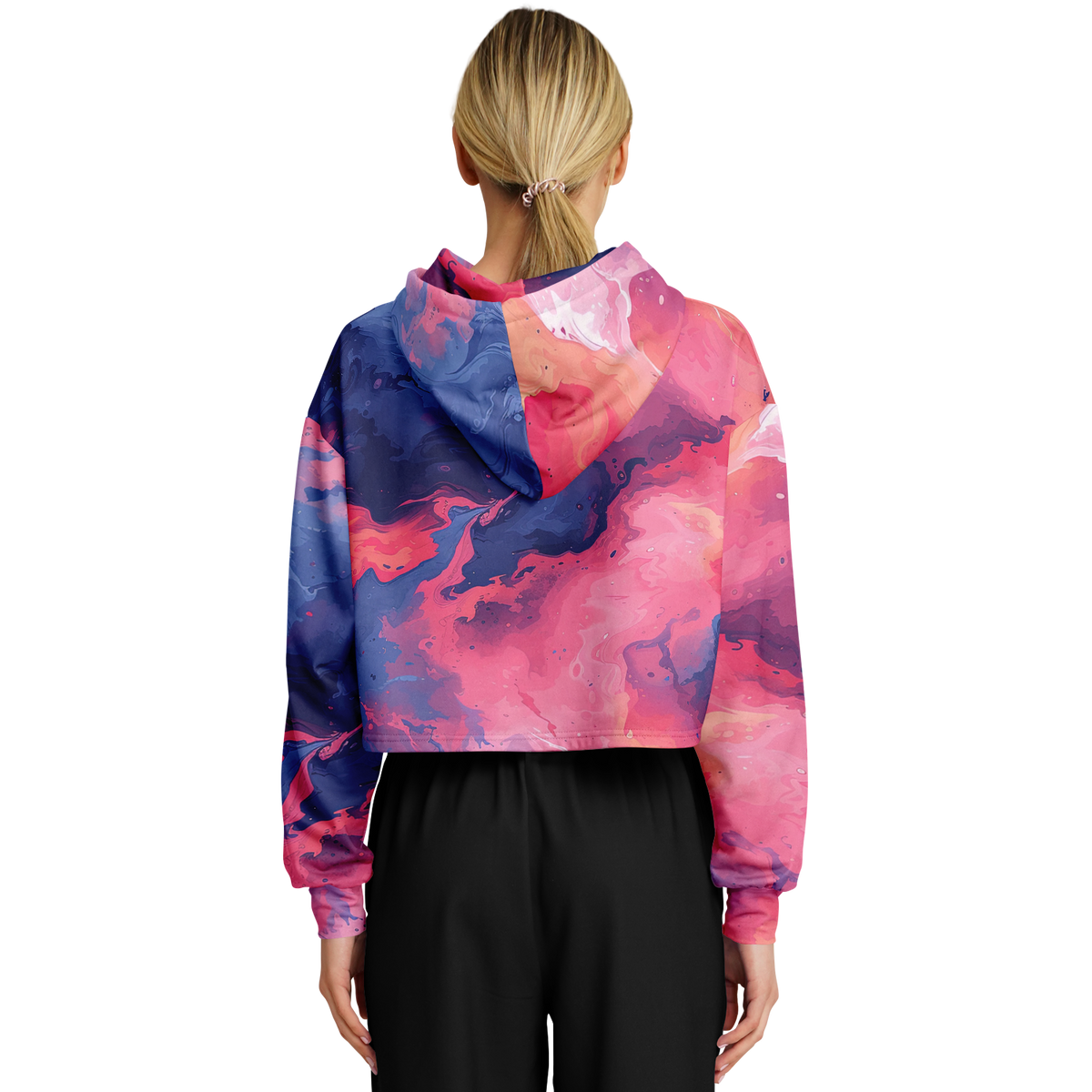 Quantum Tides Cropped Hoodie