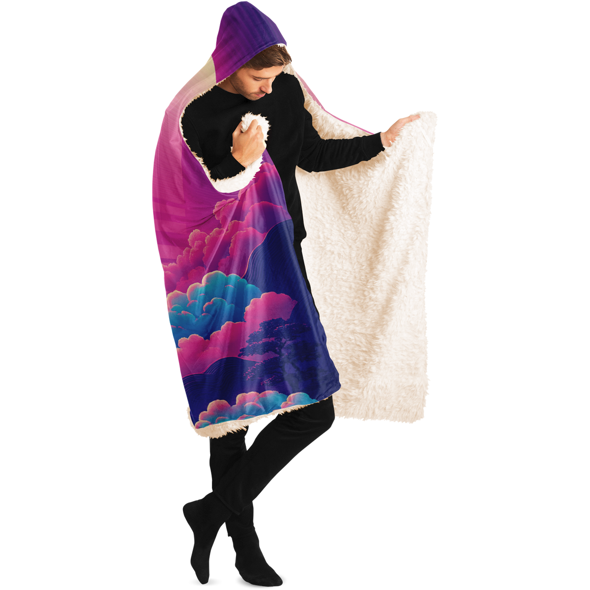 Duskwave Hooded Blanket