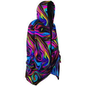 Psychedelic Waves Cloak (Black Fur)