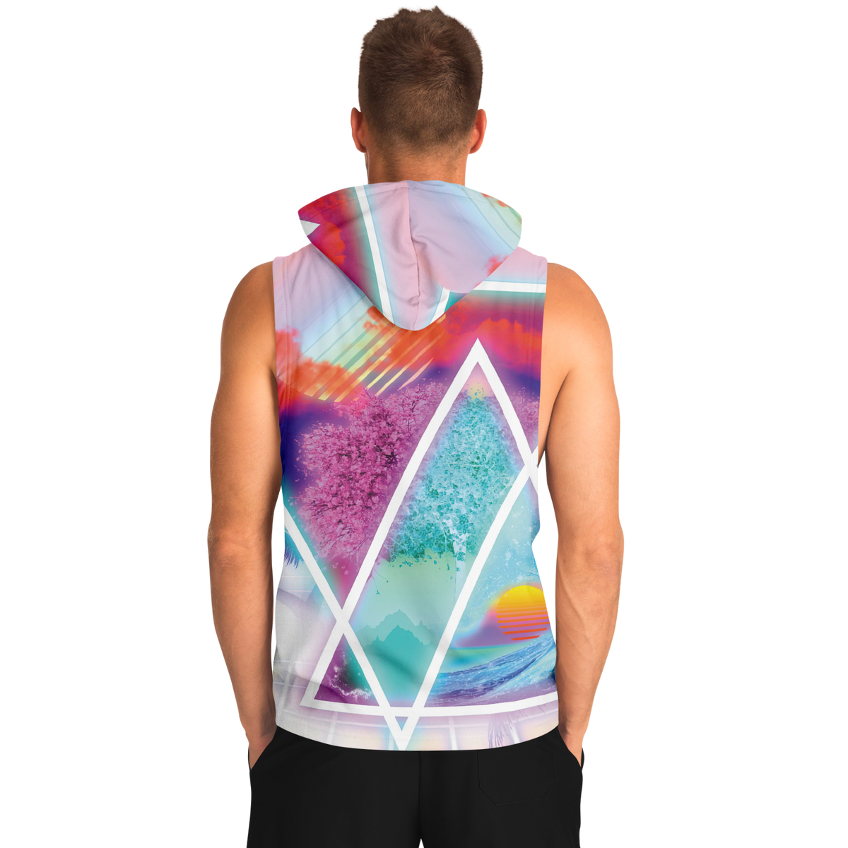Dimensions Collide Sleeveless Hoodie
