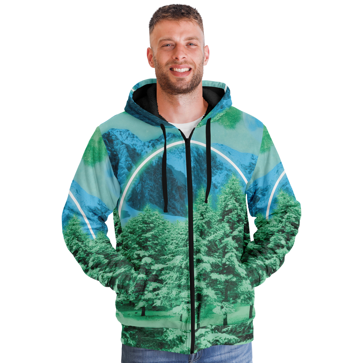 Minty Wonderland Sherpa Hoodie