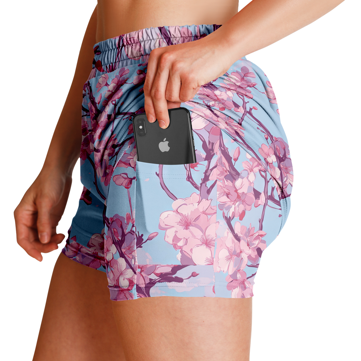 Cherry Blossom Women's 2-in-1 Shorts