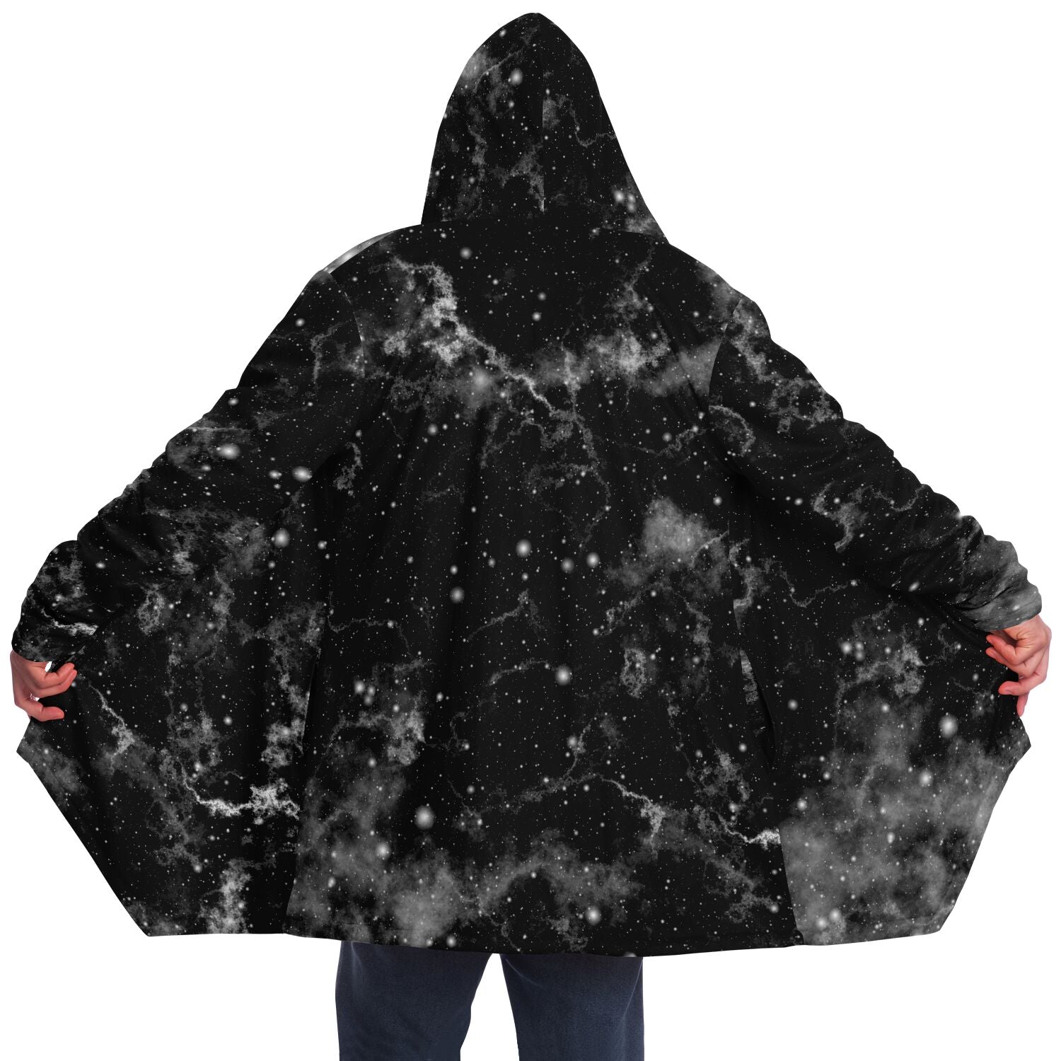 Dark Matter Cloak (Black Fur) - Festival Clothing, Rave Outfits, EDM Gear