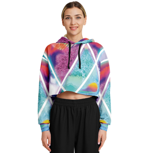 Dimensions Collide Cropped Hoodie