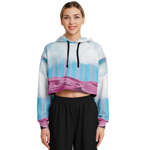 Electric Desert Cropped Hoodie