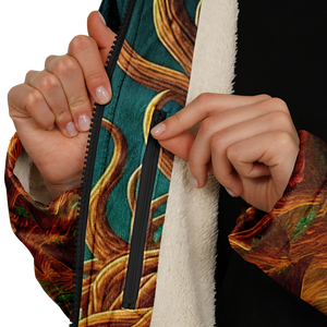 Cosmic Mirage Zip Up Cloak (White Fur)