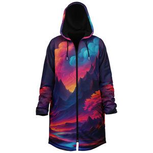 Spectral Heights Zip Up Cloak (Black Fur)
