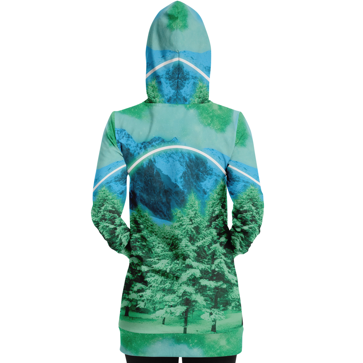 The Minty Wonderland Hoodie Dress