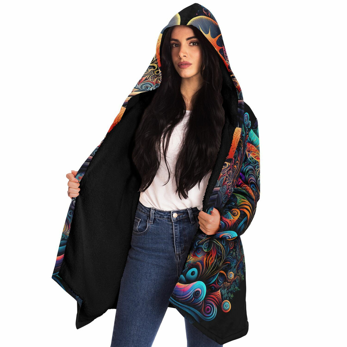 Cosmic Eye Cloak (Black Fur)