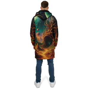Cosmic Mirage Zip Up Cloak (Black Fur)