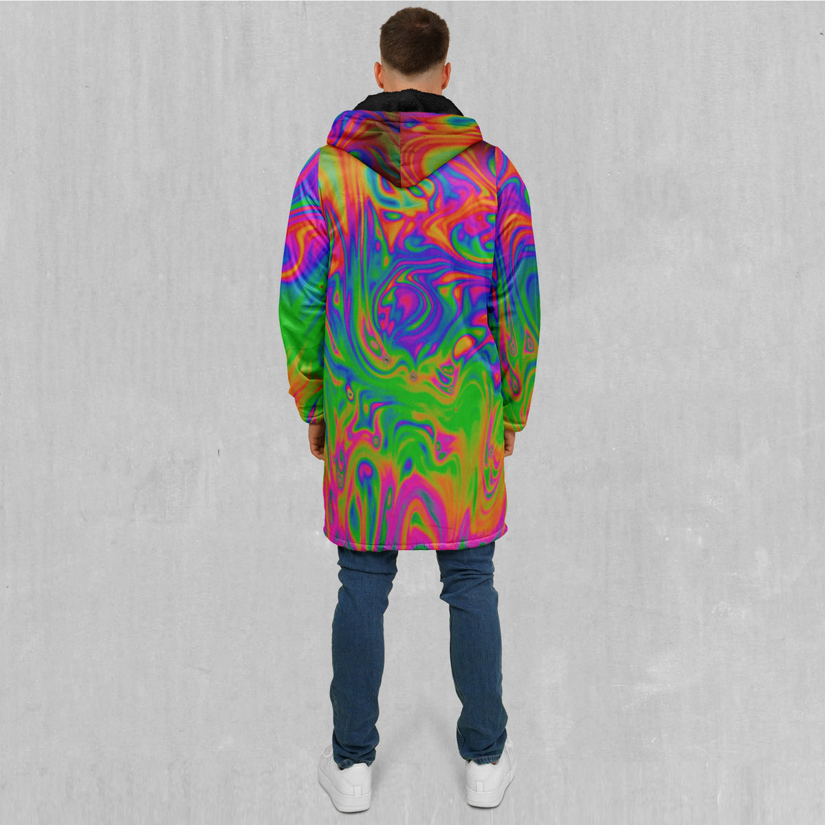 Acid Pool Zip Up Cloak (Black Fur)