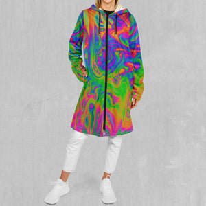 Acid Pool Zip Up Cloak (White Fur)