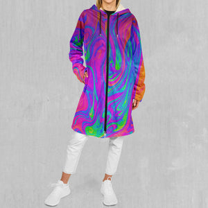 Acidic Drip Zip Up Cloak (White Fur)